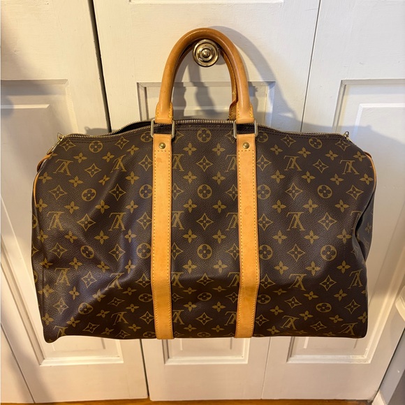 Final price - Louis Vuitton Keepall 45 Monogram Duffel Bag in Brown and Tan - Picture 3 of 15
